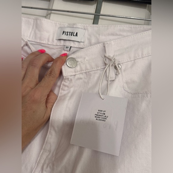 PISTOLA PRESLEY HIGH RISE RELAXED ROLLER in Blizzard - Picture 5 of 6